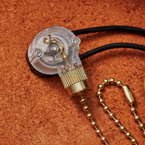 Выключатель для настенного светильника с проводом и деревянным наконечником gold блист. Rexant 06-0243-A фото 6