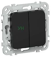 Выключатель жалюзи СП FLITE ВЖ52-2-0-ФлЧ 10А механизм черн. IEK FI-V15-0-10-1-K02