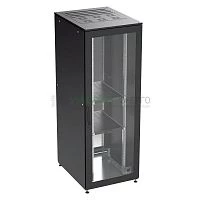 Шкаф напольный собранный 19дюйм IT-CQE 47U 600х1000 двери стекло/сплошн. RAL 9005 DKC R5DC4761GSB