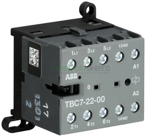 Миниконтактор TBC7-22-00-62 (12A при AC-3 400В) катушка 77-143VDC с винтовыми клеммами ABB GJL1313561R6002