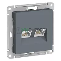 Розетка компьютерная 2-м AtlasDesign RJ45 кат.5E механизм грифель SE ATN000785 Розетка компьютерная 2-м AtlasDesign RJ45 кат.5E механизм грифель SE ATN000785