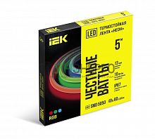 Лента светодиодная "неон" термостойкая 5м 5050-60LED 10Вт/м IP67 13мм 24В RGB IEK LSR7-3-060-67-2-05 Лента светодиодная "неон" термостойкая 5м 5050-60LED 10Вт/м IP67 13мм 24В RGB IEK LSR7-3-060-67-2-05