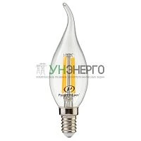 Лампа светодиодная филаментная RS F BXS E14 7W 220-240V 2700К 7Вт 810лм Ra 90 свеча на ветру Русский Свет 15011045087