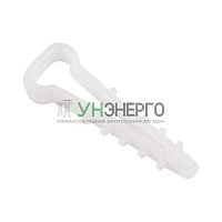 Дюбель-хомут 6-12 для плоского кабеля бел. (уп.100шт) Rexant 07-4612