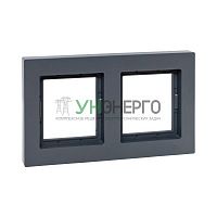 Рамка 2-м Эпика IP44 пластик графит EKF UP1-FPG-02-44 Рамка 2-м Эпика IP44 пластик графит EKF UP1-FPG-02-44