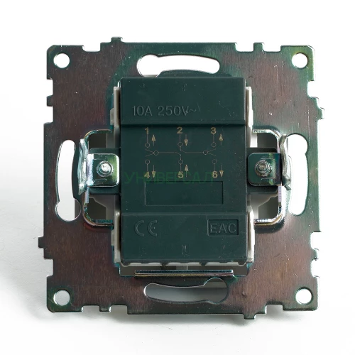 Переключатель 1-клавишный (механизм), STEKKER GLS10-7107-04, 250V, 10А, серия Катрин, шоколад 49170 фото 5