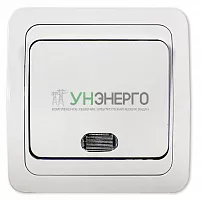 Выключатель 1-кл. СП Classico 2121 10А IP20 с подсветкой бел. ASD / IN HOME 4680005959853