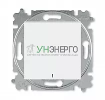 Выключатель кнопочный 1-кл. СП Levit IP20 с подсветкой бел./ледяной ABB 2CHH599147A6001