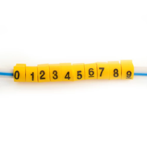 Набор кабель-маркеров "0-9" STEKKER для провода сеч. до 4мм2, желтый CBMR25-S1 (DIY упак 10 отрез. по 30 шт) 49392 фото 4