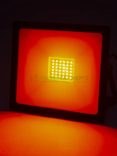 Прожектор светодиодный СДО-04-050Н-К (красный свет) 50 Вт, IP65, черный, Народный фото 3