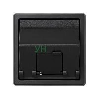 Адаптер на 1 RJ45(12) коннектор 75528; 75540; 75541; 75544-39 наклонный Simon73 Loft графит 73085-62