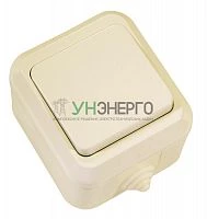 Выключатель проходной IP44 крем. Makel 18205