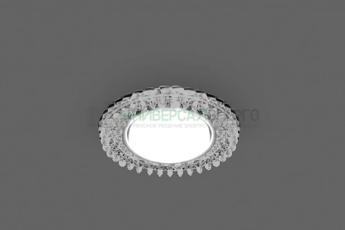 Светильник встраиваемый с белой LED подсветкой Feron CD4027 потолочный GX53 без лампы прозрачный 29541 фото 3