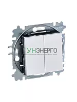 Выключатель 2-кл. СП Levit IP20 бел./дым. черн. ABB 2CHH590545A6062