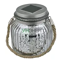 Светильник садовый USL-M-211/GN120 SILVER JAR IP44 солнечная батарея Uniel UL-00003209