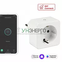 Розетка умная Wi-Fi 1-м 16А IP20 бел. Connect EKF RCS-1-WF
