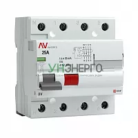 Выключатель дифференциального тока (УЗО) 4п 25А 30мА тип AC DV AVERES EKF rccb-4-25-30-ac-av Выключатель дифференциального тока (УЗО) 4п 25А 30мА тип AC DV AVERES EKF rccb-4-25-30-ac-av