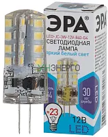 Лампа светодиодная LED-JC-3W-12V-840-G4 240лм ЭРА Б0033194