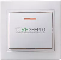 Выключатель 1-кл. СП Кварта 10А IP20 ВС10-1-1-КБ с индикацией бел. IEK EVK11-K01-10-DM