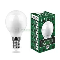 Лампа светодиодная SAFFIT SBG4507 Шарик E14 7W 2700K 55034