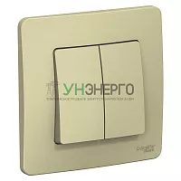 Выключатель 2-кл. СП Blanca 10А IP20 (сх. 5) 250В беж. SE BLNVS010507