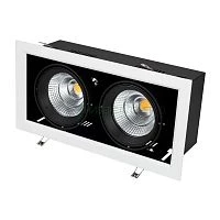 Светильник CL-KARDAN-S375x190-2x25W White6000 WH-BK 30 deg IP20 метал. Arlight 028862