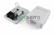 Розетка компьютерная 1-м ОП SB1-1-8P8C-C6-WH RJ45 (8P8C) кат.6 Dual IDC Hyperline 430232