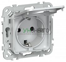 Розетка СП FLITE РСшкр11-1-44-ФлЖ 16А IP44 с заземл. с защ. шторками и крышкой безвинтовое крепление механизм жемчуж. IEK FI-R16-16-1-44-K36 Розетка СП FLITE РСшкр11-1-44-ФлЖ 16А IP44 с заземл. с защ. шторками и крышкой безвинтовое крепление механизм жемчуж. IEK FI-R16-16-1-44-K36
