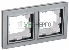 Рамка 2-м IP44 BRITE РУ-2-БрС-44 сталь IEK BR-M22-44-K46