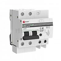 Выключатель автоматический дифференциального тока C 40А 100мА тип AC 6кА АД-2 S  (электрон.) защита 270В PROxima EKF DA2-6-40-100S-pro