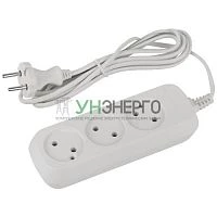 Удлинитель 3х1.5м без заземл. 6А IP20 GREEN LINE UDL-6-315 ШВВП 2х0.75 Эра Б0065043 Удлинитель 3х1.5м без заземл. 6А IP20 GREEN LINE UDL-6-315 ШВВП 2х0.75 Эра Б0065043