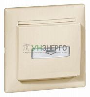 Выключатель карточный 1-кл. СП Valena 10А IP20 для гостиничных номеров механизм сл. кость IEK 774134 Выключатель карточный 1-кл. СП Valena 10А IP20 для гостиничных номеров механизм сл. кость IEK 774134