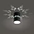 Светильник потолочный Feron HL351 12W, 230V, GX53 и подсветка 1W, 4000K, черный 41456