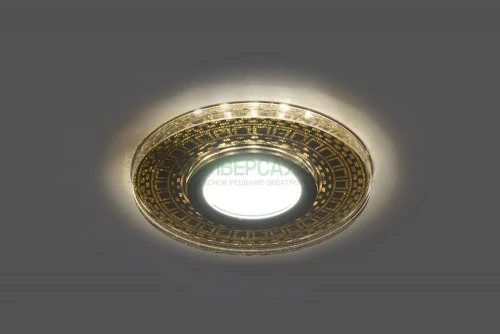Светильник встраиваемый с LED подсветкой Feron CD981 потолочный MR16 G5.3 прозрачный, золото 32438 фото 2