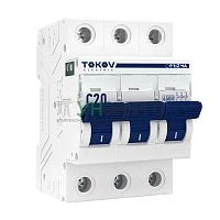 Выключатель автоматический модульный 3п C 20А 4.5кА PRIZMA TOKOV ELECTRIC TKE-PZ45-MCBI-3-20-C