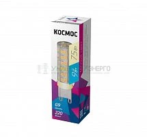 Лампа светодиодная 9Вт 220В G9 3000К КОСМОС LksmLED9WG9C3000pc