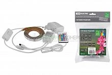 Комплект светодиодной ленты SMD5050-30 LED/м-12 В-7.2 Вт/м-IP20-RGB (1 м), 12 Вт, IR-контроллер TDM