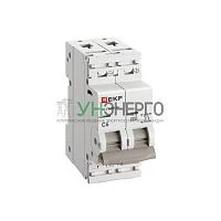 Выключатель автоматический модульный 2п C 6А 6кА ВА 47-63N DC PROxima EKF M63DC626C