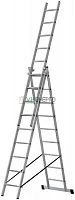 Лестница трехсекционная 3х9 H=257/426/591см 11.18кг алюм. FIT 65434