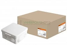 Распаячная коробка ОП 100х100х55мм, крышка, IP54, 8вх. инд. штрихкод TDM