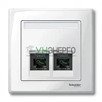 Плата Merten центральная для розетки SCHNEIDER ELECTRIC 2-поста бел. SchE MTN469919