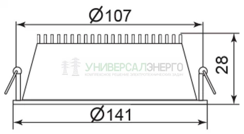 Светодиодный светильник Feron AL527 встраиваемый 12W 4000K белый 28540 фото 3