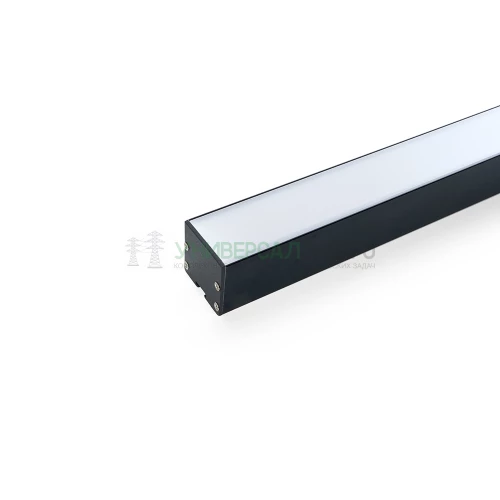 Профиль алюминиевый накладной "Линии света" с крепежами, черный, CAB256 10369 фото 3