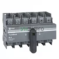 Рубильник 3п 40А реверсивный с рукояткой для прямой установки TwinBlock EKF tb-s-40-3p-rev