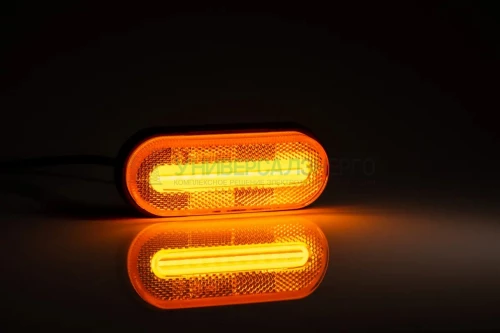 Фонарь габаритный LED 12-36В, жёлтый со светоотражателем, кронштейном и проводом. FRISTOM FT-070 Z+K LED фото 2