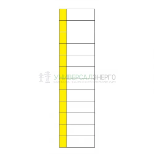 Наклейка маркировочная таблица 12 модулей (50х216мм) Rexant 55-0010