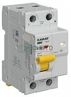 Устройство защиты от дугового пробоя (УЗДП) 1P+N C 10A с авт. выкл. KARAT IEK KA-DP11-1-010-C Устройство защиты от дугового пробоя (УЗДП) 1P+N C 10A с авт. выкл. KARAT IEK KA-DP11-1-010-C