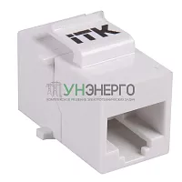 Адаптер проходной кат.5е UTP тип Keystone Jack IDC Dual бел. ITK CS7-1C5EU