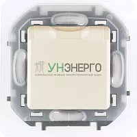 Розетка 1-м СП Inspiria 16А IP44 250В 2P+E защ. шторки с крышкой немецк. стандарт механизм сл. кость Leg 673741