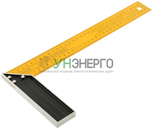 Угольник столярный усиленный 350мм желт. FIT 19435 фото 2